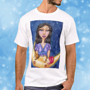 T-shirt Chemise de nuit Lune couchée