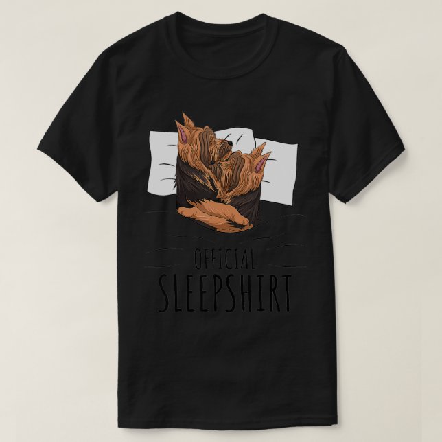 T-shirt Chemise de nuit officielle de chien Yorkshire Terr (Design devant)
