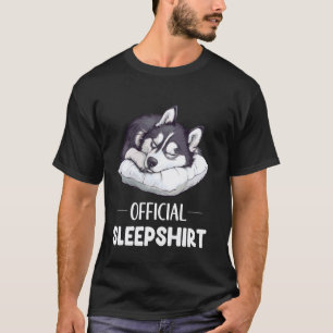 T-shirt Chemise de nuit officielle drôle de husky chien hu