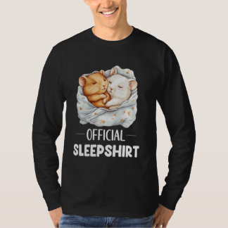 T-shirt Chemise de nuit officielle Hamster dormant Amoureu