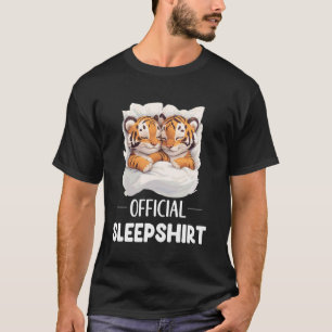 T-shirt Chemise de nuit officielle Tigre mignon endormi An