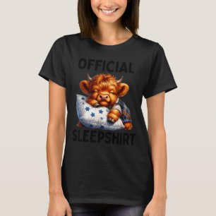 T-shirt chemise de nuit pyjama vache highland écossaise