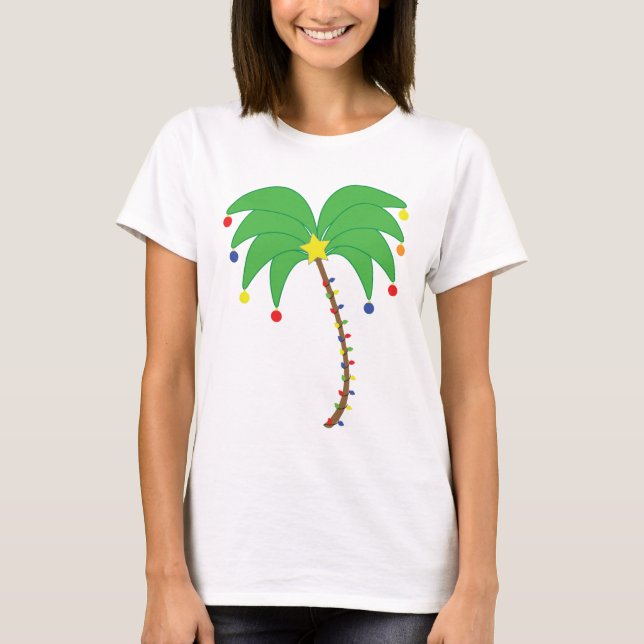 T-shirt Chemise de palmier de vacances (Devant)