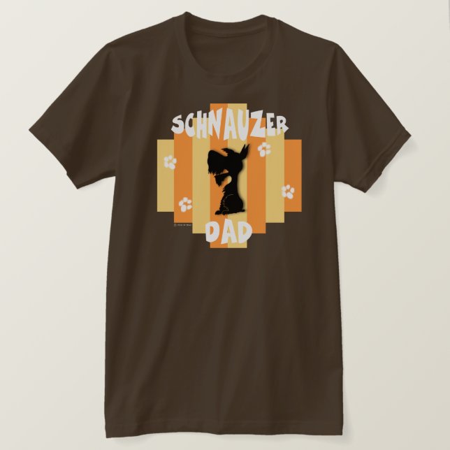 T-shirt Chemise de papa de Schnauzer (Design devant)