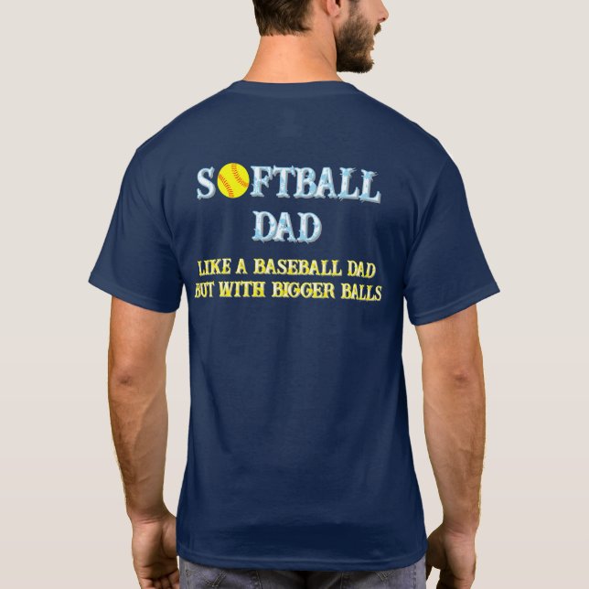 T-shirt Chemise de papa de softball (Dos)