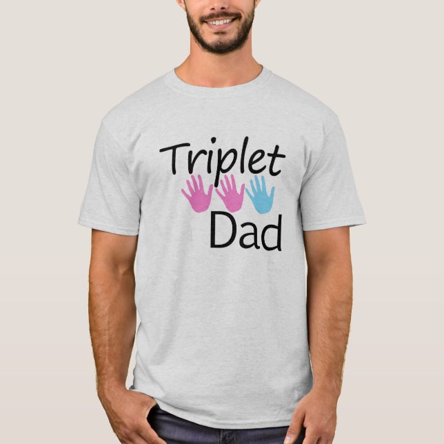 T-shirt chemise de papa de triplet (Devant)