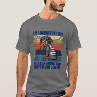 T-shirt chemise de papa teckel cadeau de fête des pères