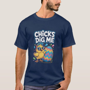 T-shirt Chemise de Pâques 'Les poussins m'aiment' - Tee dr