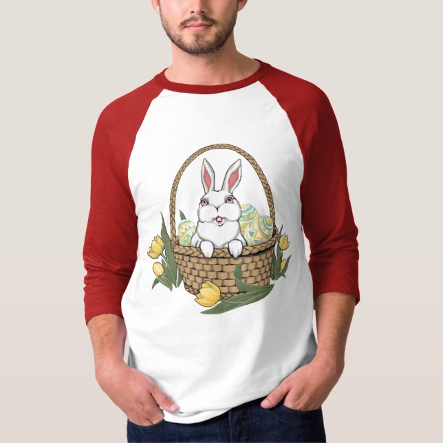 T-shirt Chemise de Pâques pour femmes Jersey Pâques Lapin  (Devant)