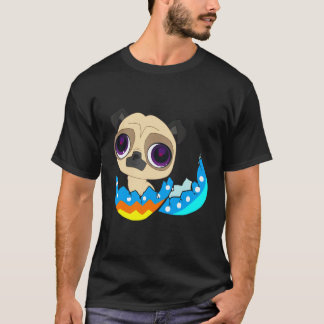 T-shirt Chemise de Pâques Pug Chemise Pug et œuf Cadeau