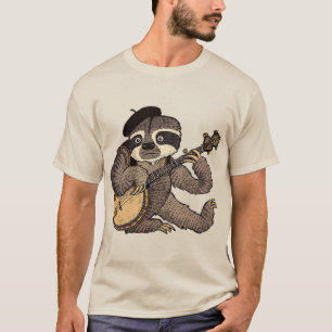 T-shirt Chemise de paresseux jouant du banjo – Tee de musi