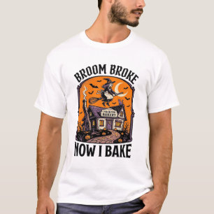 T-shirt Chemise de pâtissier Halloween Sorcière Balai Cass