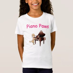 T-Shirt Chemise de pattes de piano de pianiste de caniche