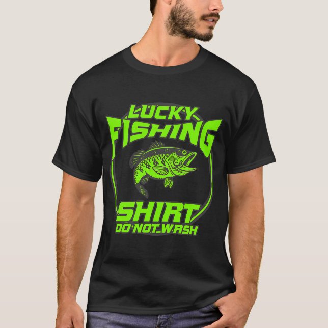 T-shirt Chemise de pêche chanceuse (Devant)