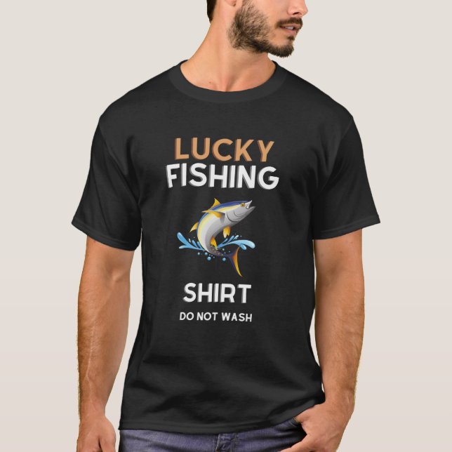 T-shirt Chemise de pêche chanceuse (Devant)