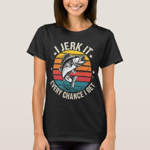 T-shirt Chemise de pêche chanceuse rétro vintage Ne pas la
