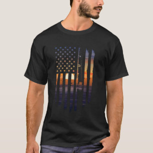 T-shirt Chemise de pêche drapeau américain T Shir patrioti