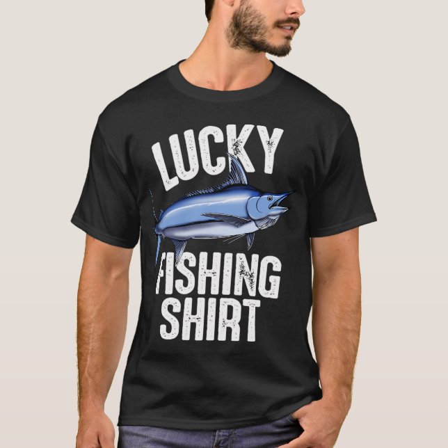 T-shirt Chemise de pêche Lucky Blue Marlin (Devant)