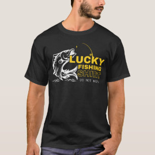 T-shirt Chemise De Pêche Lucky Ne Lave Pas/Amant De Pêche