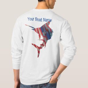 T-shirt Chemise de pêche sur mesure avec poisson-voilier p