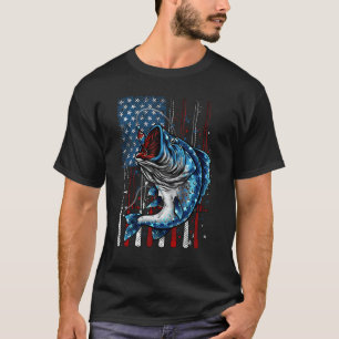 T-shirt Chemise de pêcheur drapeau américain Chemises de p
