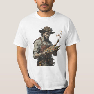 T-shirt chemise de peintre steampunk