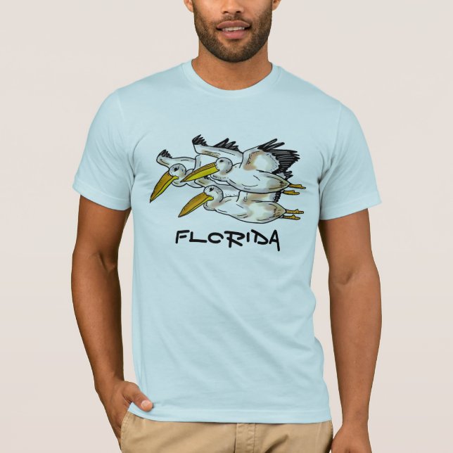 T-shirt Chemise de pélicans de Floride Mens (Devant)