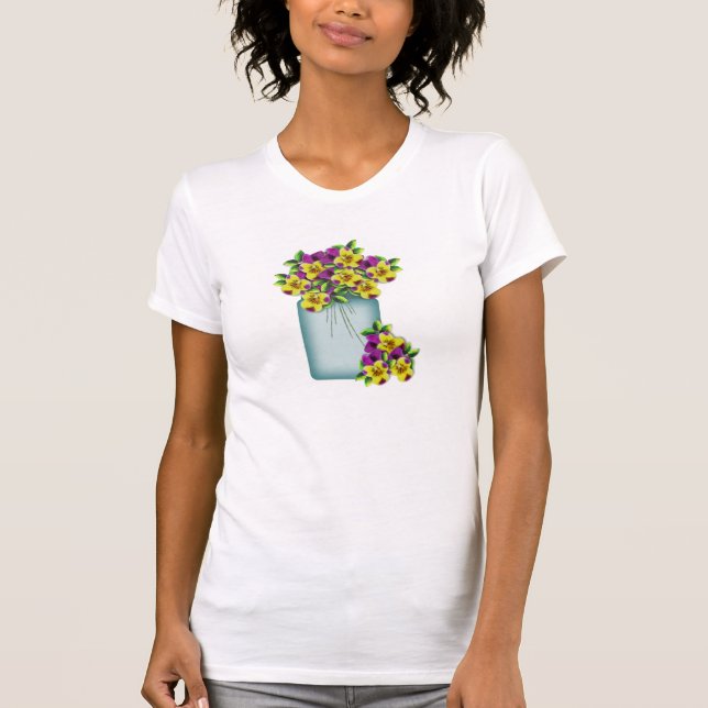 T-shirt Chemise de pensées de pot de maçon (Devant)