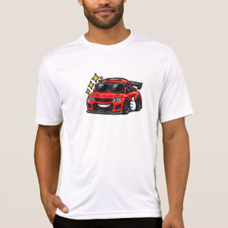 T-shirt Chemise de performance Funny Car | Red Coolcar