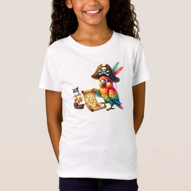 T-Shirt Chemise de perroquet de pirates (Devant)