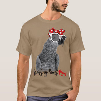 T-shirt Chemise de perroquet gris africain Maman de perroq