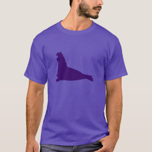 T-shirt Chemise de phoque éléphant violette profonde