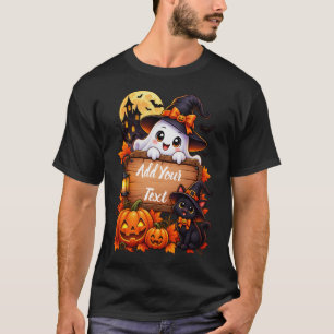 T-shirt Chemise de photo Halloween fantôme mignon personna