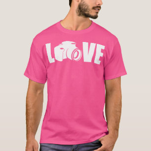 T-shirt Chemise de photographie Amour Objectif d'appareil 