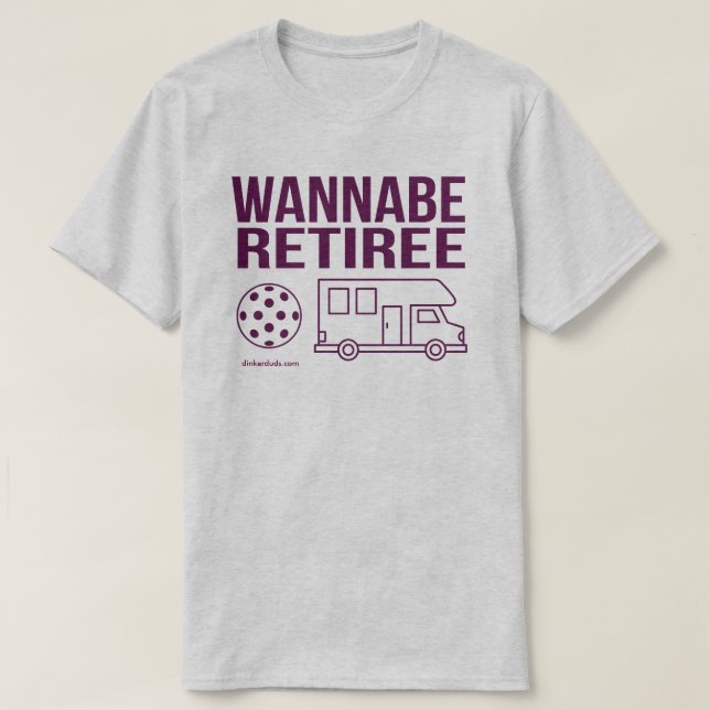 T-shirt Chemise de Pickleball "de retraité d'aspirant" (Design devant)