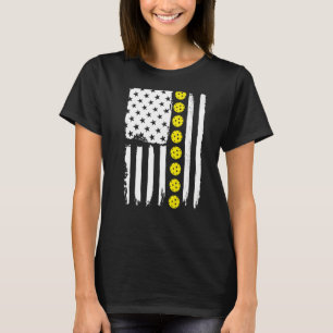 T-shirt Chemise de Pickleball Drapeau Américain, Amant De 