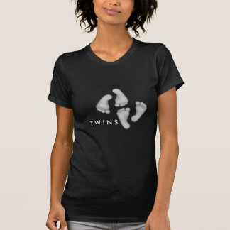 T-shirt Chemise de pieds de bébé de jumeaux