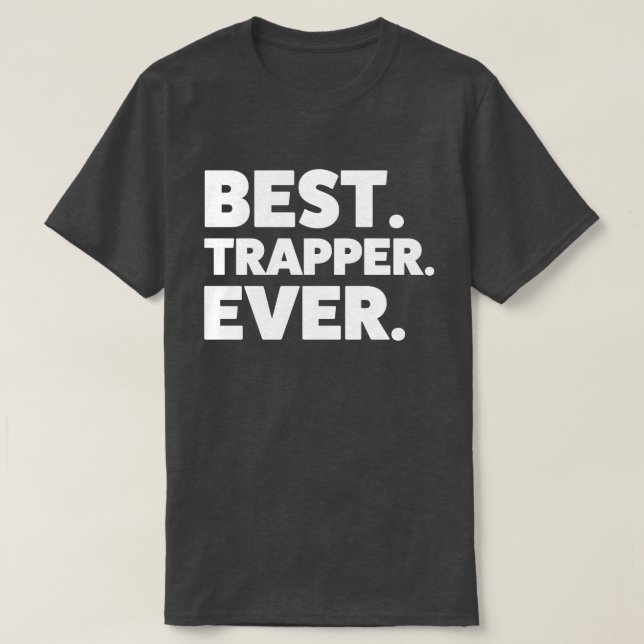 T-shirt Chemise de piégeage amusante Meilleur Trapper Jama (Design devant)