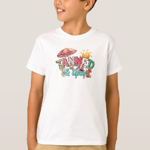T-shirt Chemise de plage d'été amusante bronzée et pompett