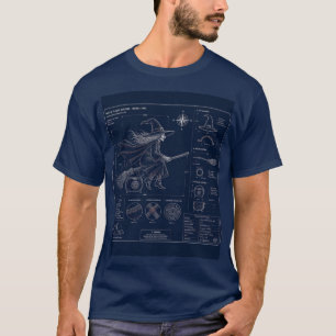 T-shirt Chemise de plan de vol de sorcière Halloween