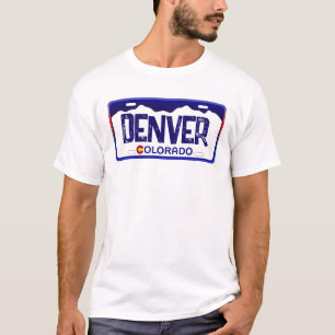 T-shirt Chemise de plaque bleue Denver Colorado