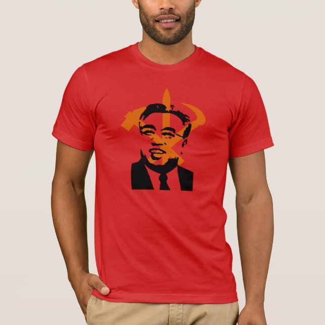 T-shirt Chemise de pochoir de Kim Il-sung (Devant)