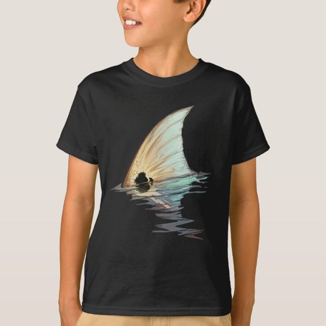 T-shirt Chemise de poisson tambour rouge queue de poisson  (Devant)
