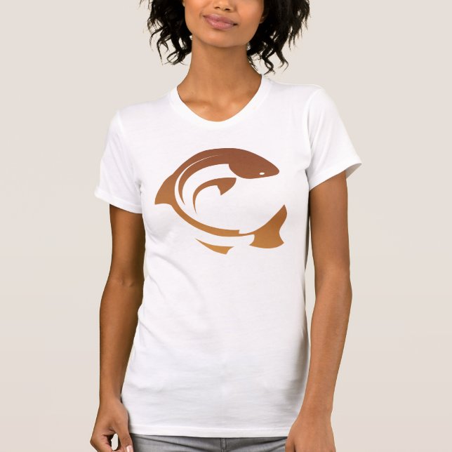 T-shirt Chemise de poissons de dames (Devant)