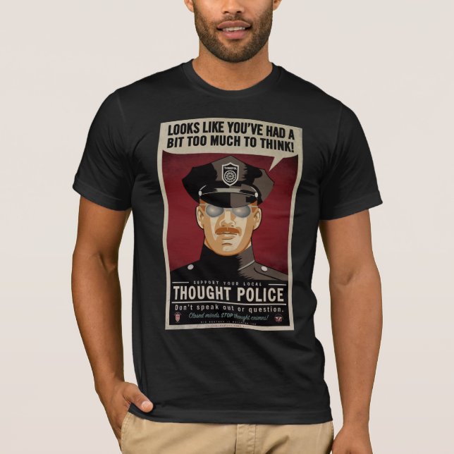 T-shirt Chemise de police de pensée (Devant)