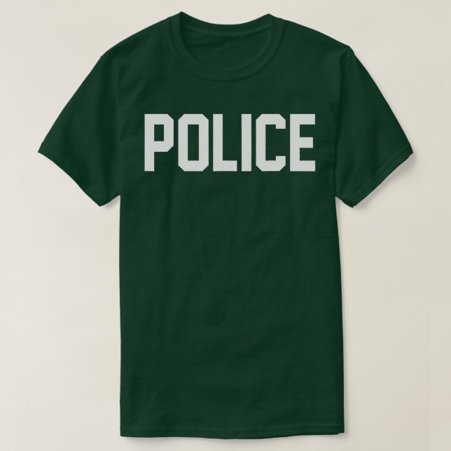 T-shirt Chemise de police pour le costume d'Halloween poli (Design devant)