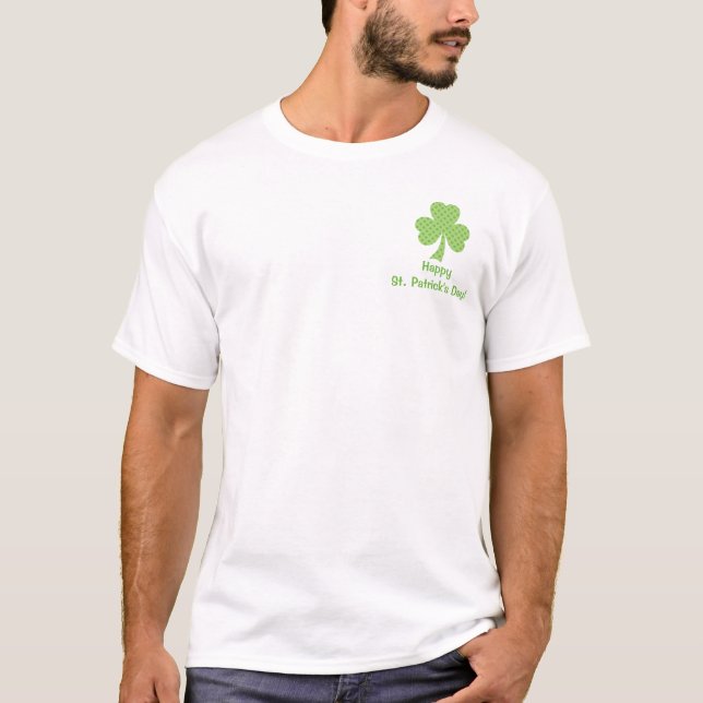 T-shirt Chemise de polo shamrock de la St. Patricks Day (Devant)