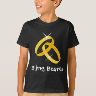 T-shirt Chemise de porteur d'alliances de Bling pour des