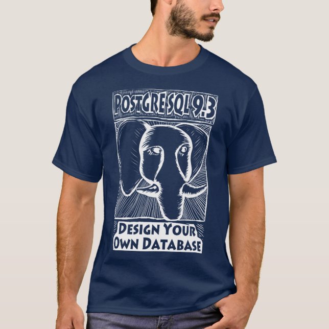 T-shirt Chemise de PostgreSQL 9,3 - hommes (Devant)