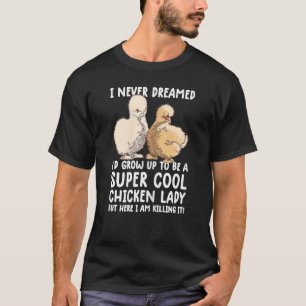 T-shirt Chemise de poulet cool pour femmes Filles drôle de